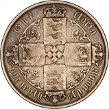 1872 Victoria Gothic Silver Florin