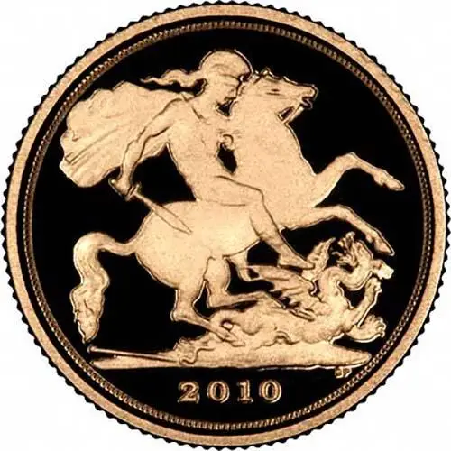 2010 Gold Quarter Sovereign Elizabeth II Proof Reverse