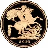 2010 Gold Quarter Sovereign Elizabeth II Proof Reverse