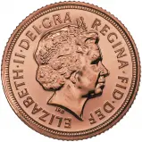 2009 Gold Half Sovereign Bullion Coin obverse