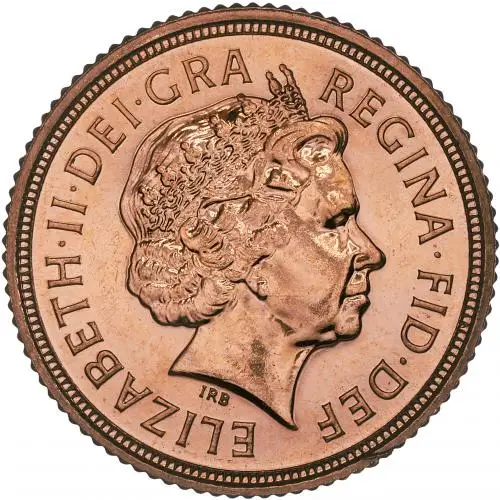2008 Gold Half Sovereign Elizabeth II Bullion obverse