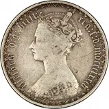 1874 Victoria Gothic Silver Florin