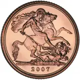 2007 Gold Half Sovereign Elizabeth II Bullion