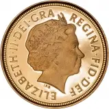 2007 Gold Half Sovereign Elizabeth II Proof Obverse