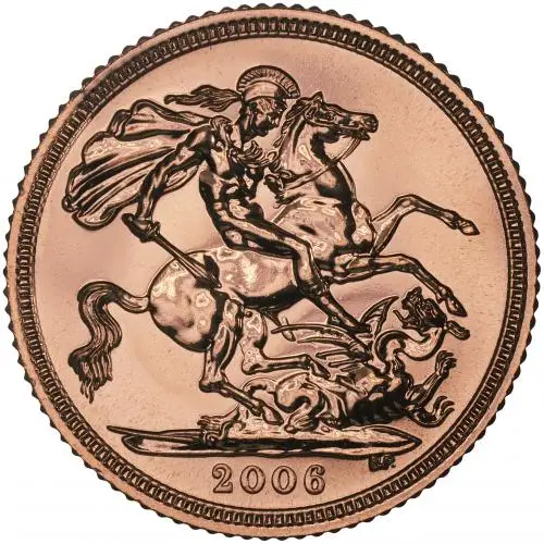 2006 Gold Half Sovereign Elizabeth II Bullion reverse