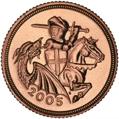 2005 Half Sovereign Gold Bullion Coin reverse