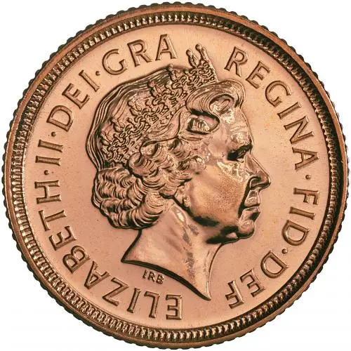 2004 Gold Half Sovereign Elizabeth II Bullion obverse