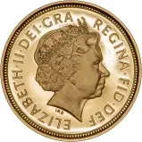 2003 Gold Half Sovereign Elizabeth II Proof Obverse