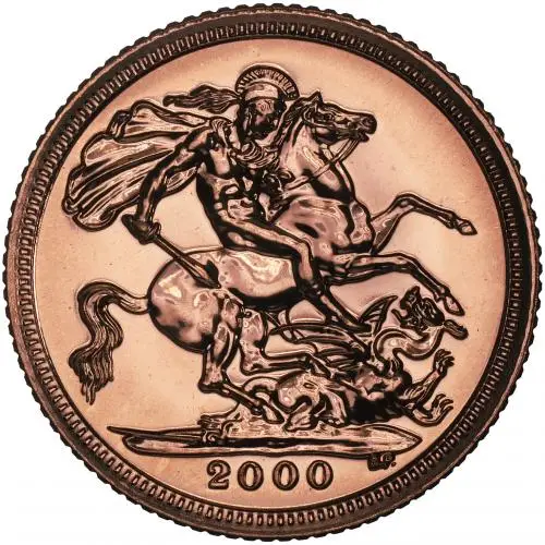 2000 Gold Half Sovereign Bullion Coin reverse