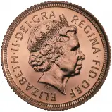 2000 Gold Half Sovereign Bullion Coin obverse