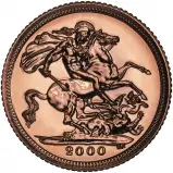 2000 Gold Half Sovereign Bullion Coin