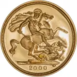 2000 Gold Half Sovereign Elizabeth II Proof Reverse