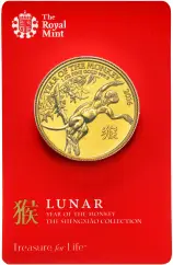 2016 Lunar 1 oz Gold 'Year of the Monkey' Bullion Coin - In Sleeve