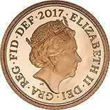 2017 Gold Half Sovereign Elizabeth II Proof 24845
