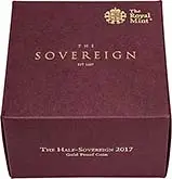 2017 Gold Half Sovereign Elizabeth II Proof 24842