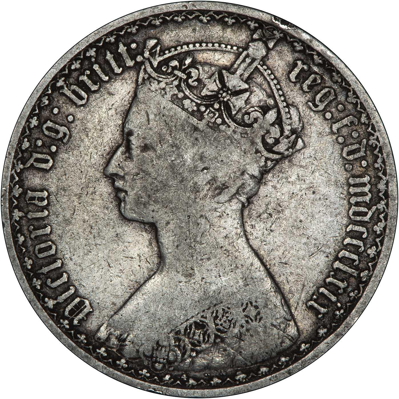 1869 Victoria Gothic Silver Florin Coin | Chards