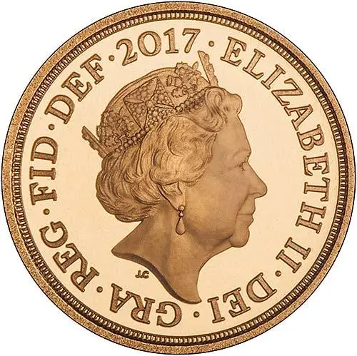 2017 Gold Quarter Sovereign Elizabeth II Proof 25292