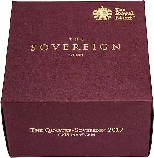 2017 Gold Quarter Sovereign Elizabeth II Proof 25290