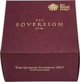 2017 Gold Quarter Sovereign Elizabeth II Proof 25290