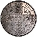 1879 Victoria Gothic Silver Florin Reverse