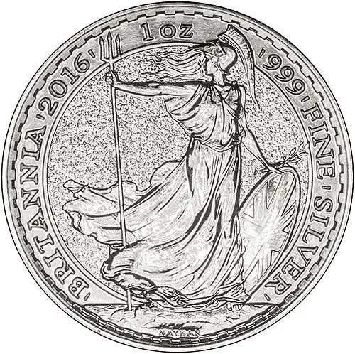 2016 1 oz Silver Coin Britannia In Card Bullion 25121