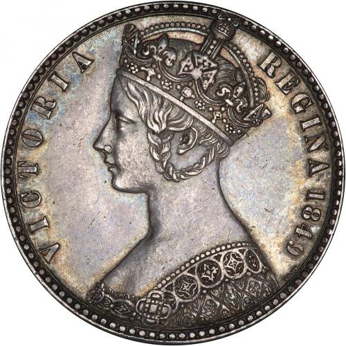 ⭐︎れい⭐︎1849年「ゴッドレス・フローリン（Godless Florin） 1849 Victoria Godless Silver Florin Coin | Chards