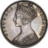 1849 Victoria Godless Silver Florin Coin | Chards