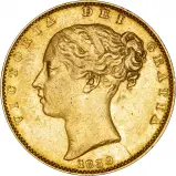 1839 Gold Sovereign Victoria Young Head William Wyon Obverse