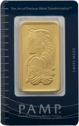 50g Minted Fortuna Gold Bullion Bar PAMP Suisse - Pre-Owned