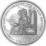 2001 Isle of Man Silver Proof Coin Queen Mother with George VI Crown