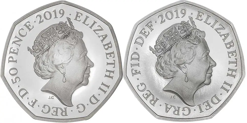 2019 Silver Proof 50 Years of the 50p British Culture - Military Set Obverse