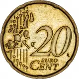 Ordinary Circulation 20 Cent Euro Coin Mixed Countries