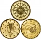 Reverse of Ordinary Circulation 20 Cent Coin Mixed Countries