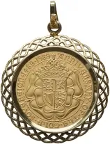 1989 Gold Sovereign In Pendant Mount