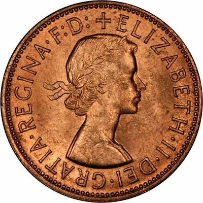 ワンペニー　one penny エリザベス2世 1967 銅貨】1967年 イギリス エリザベス2世 ワンペニー（One Penny