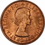 Obverse 1967 Elizabeth II Uncirculated Penny