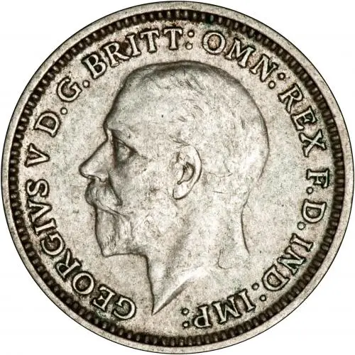 Obverse of Silver Threepence Ordinary Circulation 