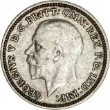 Obverse of Silver Threepence Ordinary Circulation 