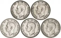George VI Base Metal Ordinary Circulation English Shilling Obverse