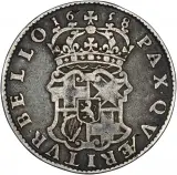 1658 Oliver Cromwell Silver Half Crown aFine