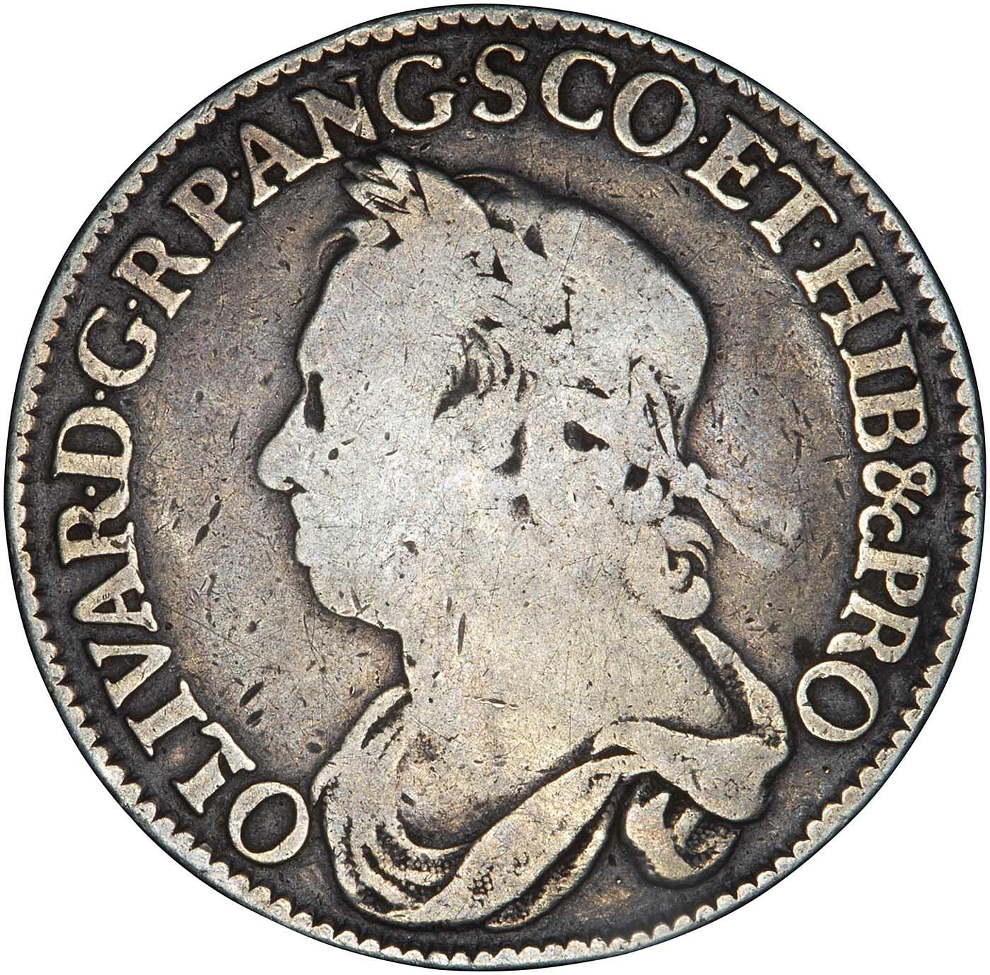 1658 Oliver Cromwell Silver 1/2 Crown | Chard