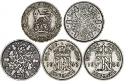 1920-1946 Silver Sixpence Coin Ordinary Circulation