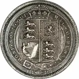Shield and Garter Reverse on Pre-1920 Silver Sixpence Ordinary Circulation