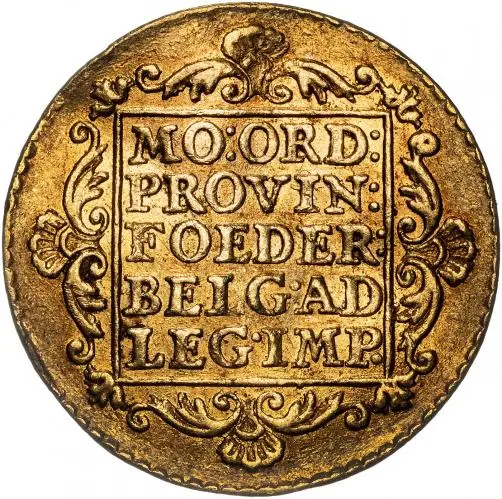 1758 Gold 1 Ducat  Coin Single Netherlands VF Reverse