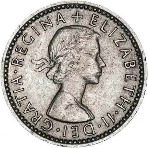 Obverse Image of Elizabeth II Ordinary Circulation Sixpence 
