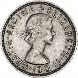 Obverse Image of Elizabeth II Ordinary Circulation Sixpence 