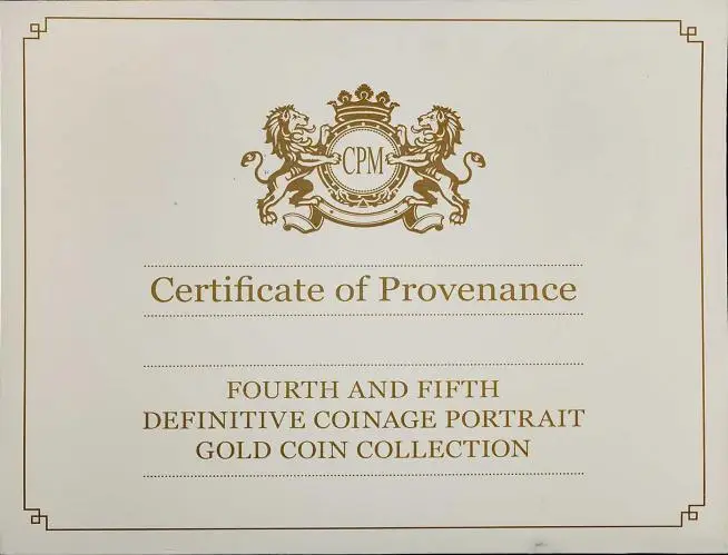 2015 Definitive Coinage Portrait Collection Gold Proof Elizabeth II Fourth and Fifth Pound Sterling Coin With Box with Cert United Kingdom The Royal Mint 16 Coins COP