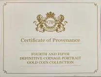 2015 Definitive Coinage Portrait Collection Gold Proof Elizabeth II Fourth and Fifth Pound Sterling Coin With Box with Cert United Kingdom The Royal Mint 16 Coins COP