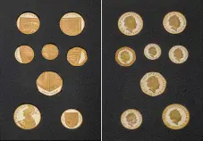 2015 Definitive Coinage Portrait Collection Gold Proof Elizabeth II Fourth and Fifth Pound Sterling Coin With Box with Cert United Kingdom The Royal Mint 16 Coins Fifthe Portrait