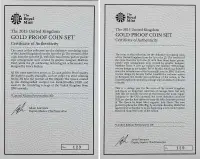 2015 Definitive Coinage Portrait Collection Gold Proof Elizabeth II Fourth and Fifth Pound Sterling Coin With Box with Cert United Kingdom The Royal Mint 16 Coins front of cert